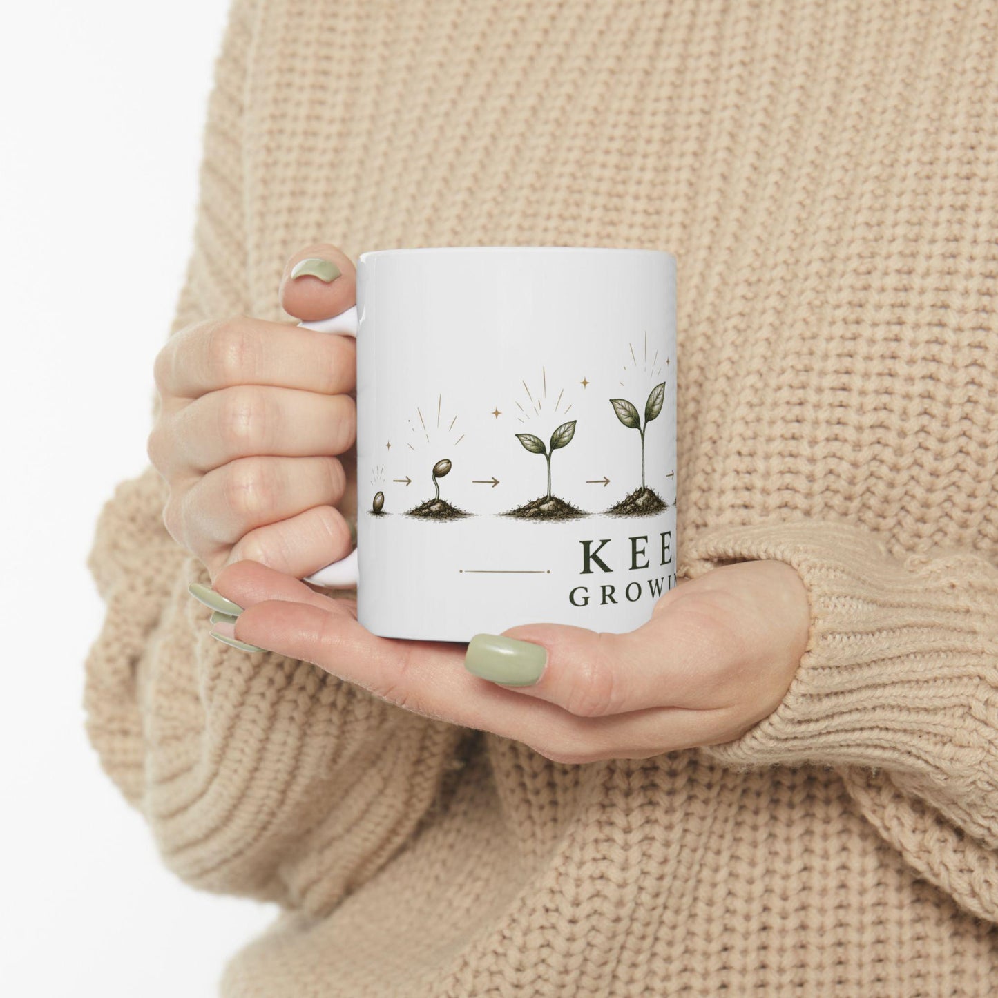 Keep Growing Ceramic Mug, (11oz, 15oz)