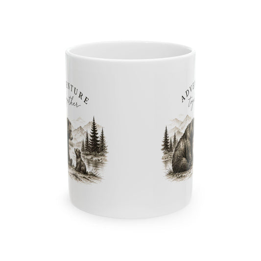 Adventure Together Bear Mug | Ceramic Coffee Cup