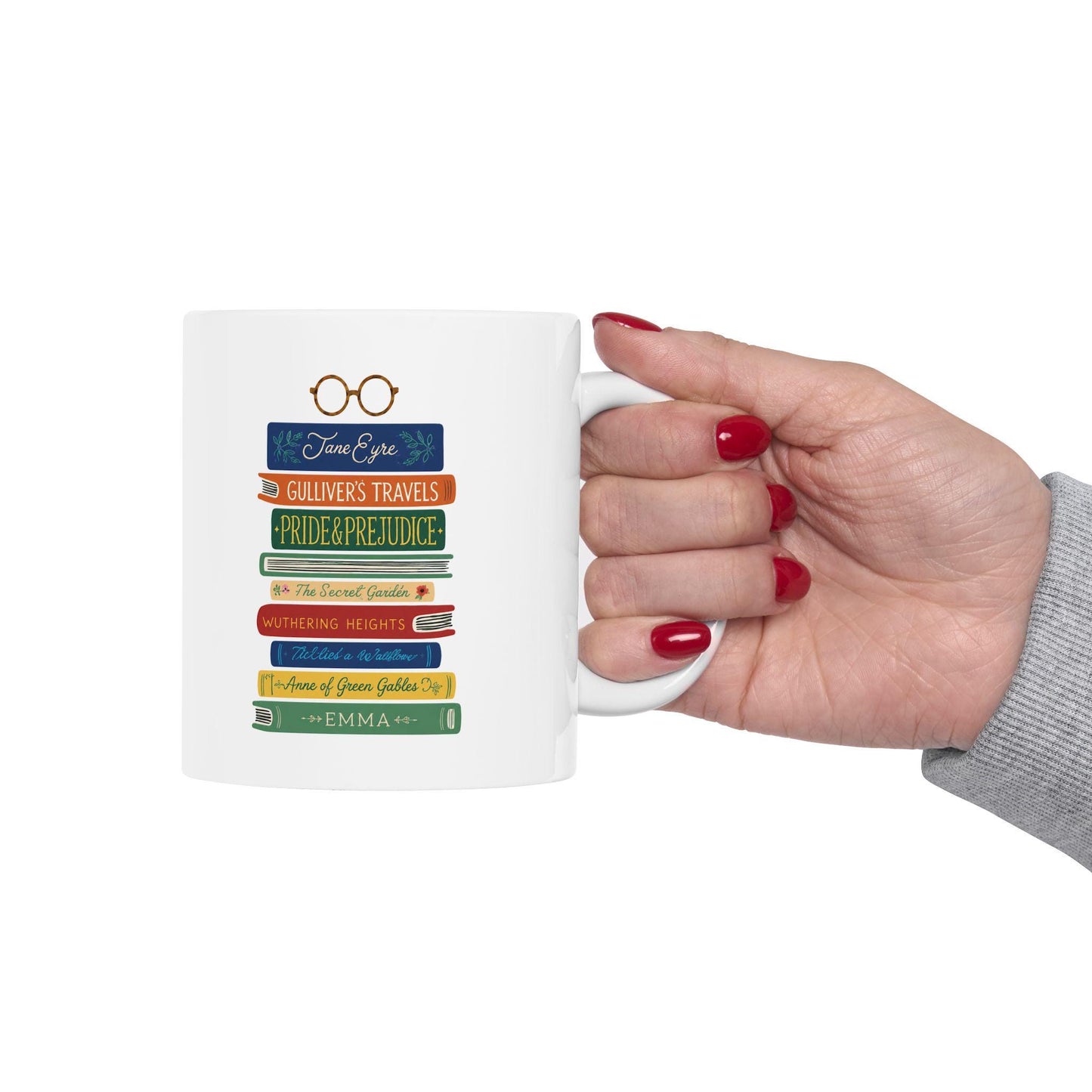 Booklovers Ceramic Mug, (11oz, 15oz)