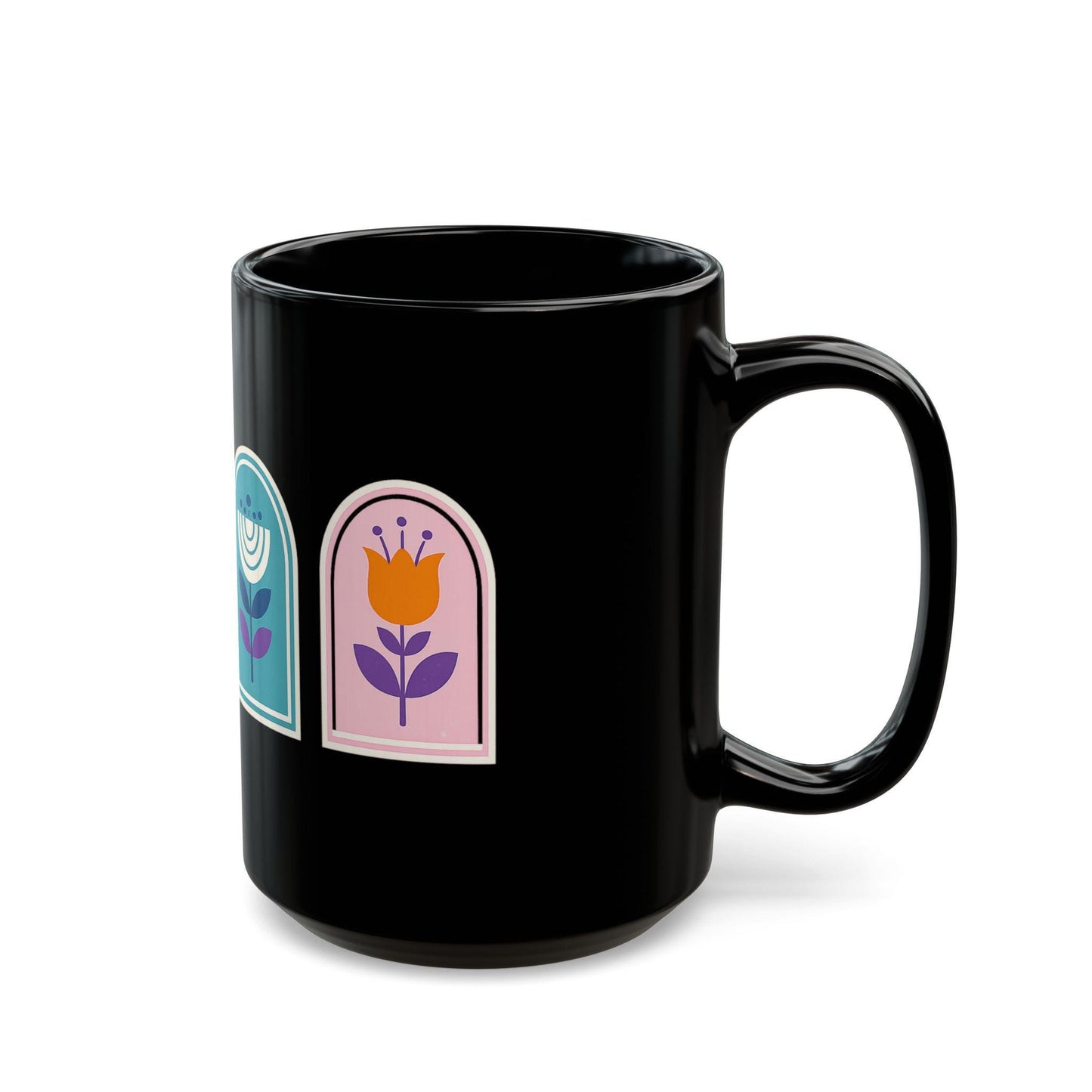 Flower Black Mug (11oz, 15oz)