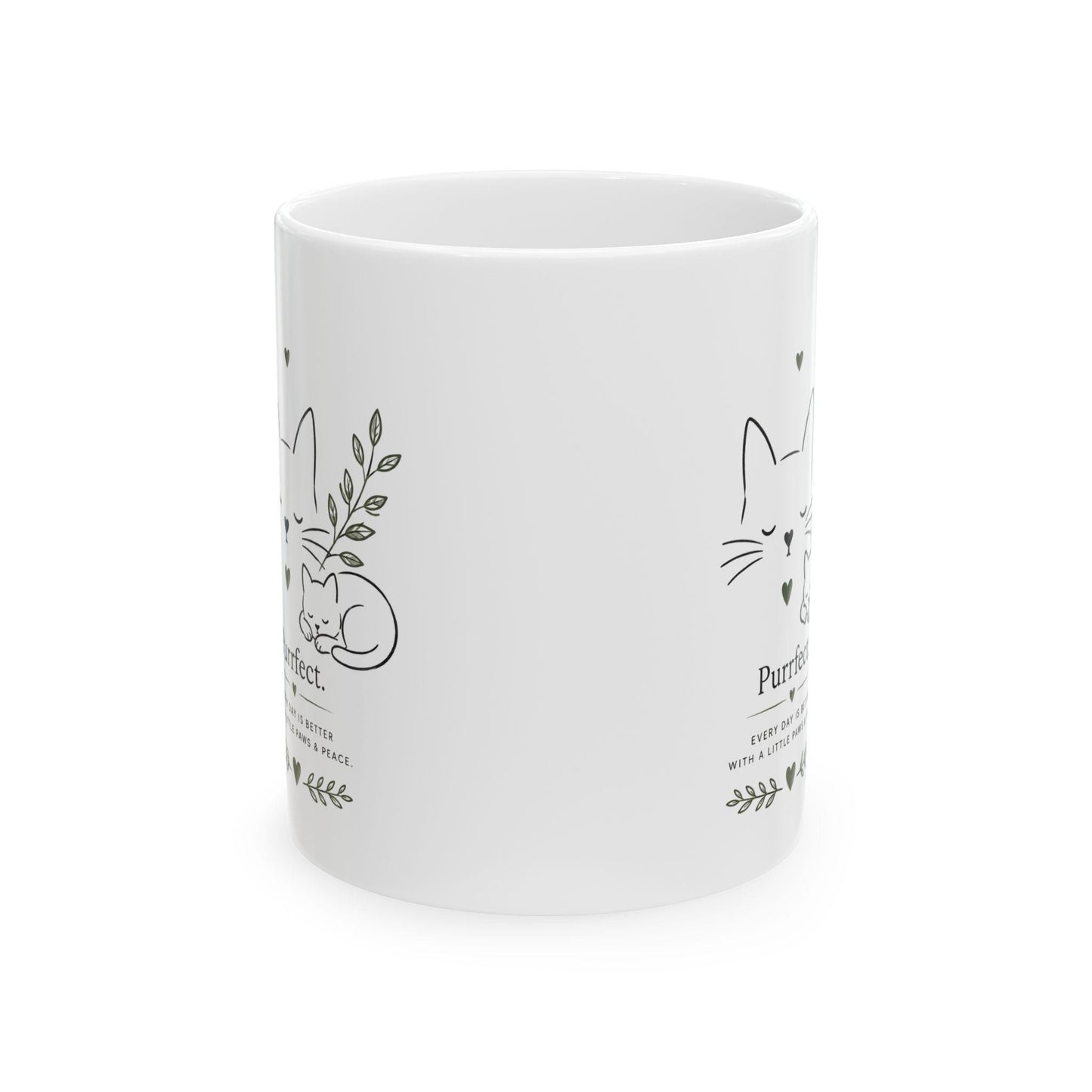 Purrfectly Blessed Cat Illustration Mug | Ceramic Mug