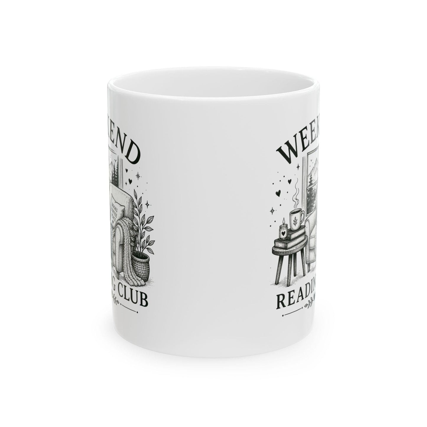 Weekend Reading Club Ceramic Mug, (11oz, 15oz)