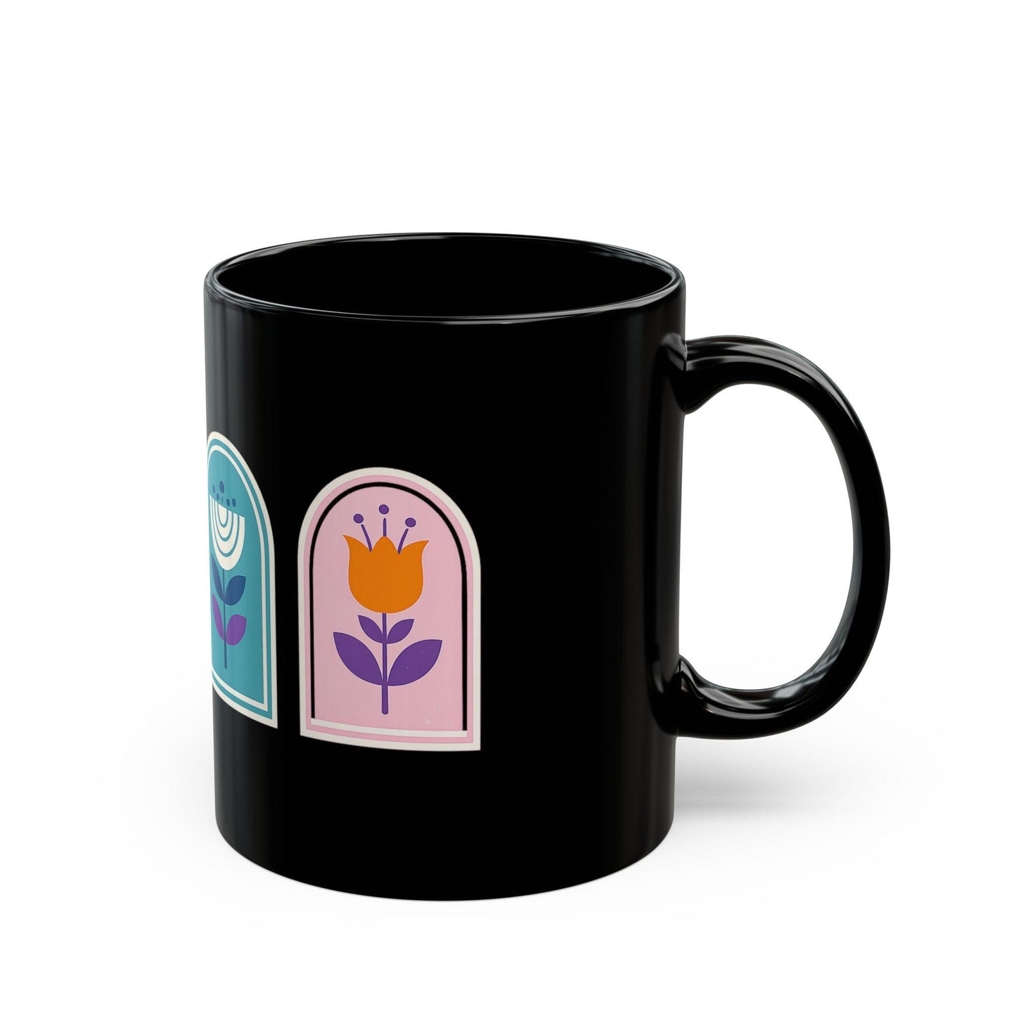 Flower Black Mug (11oz, 15oz)