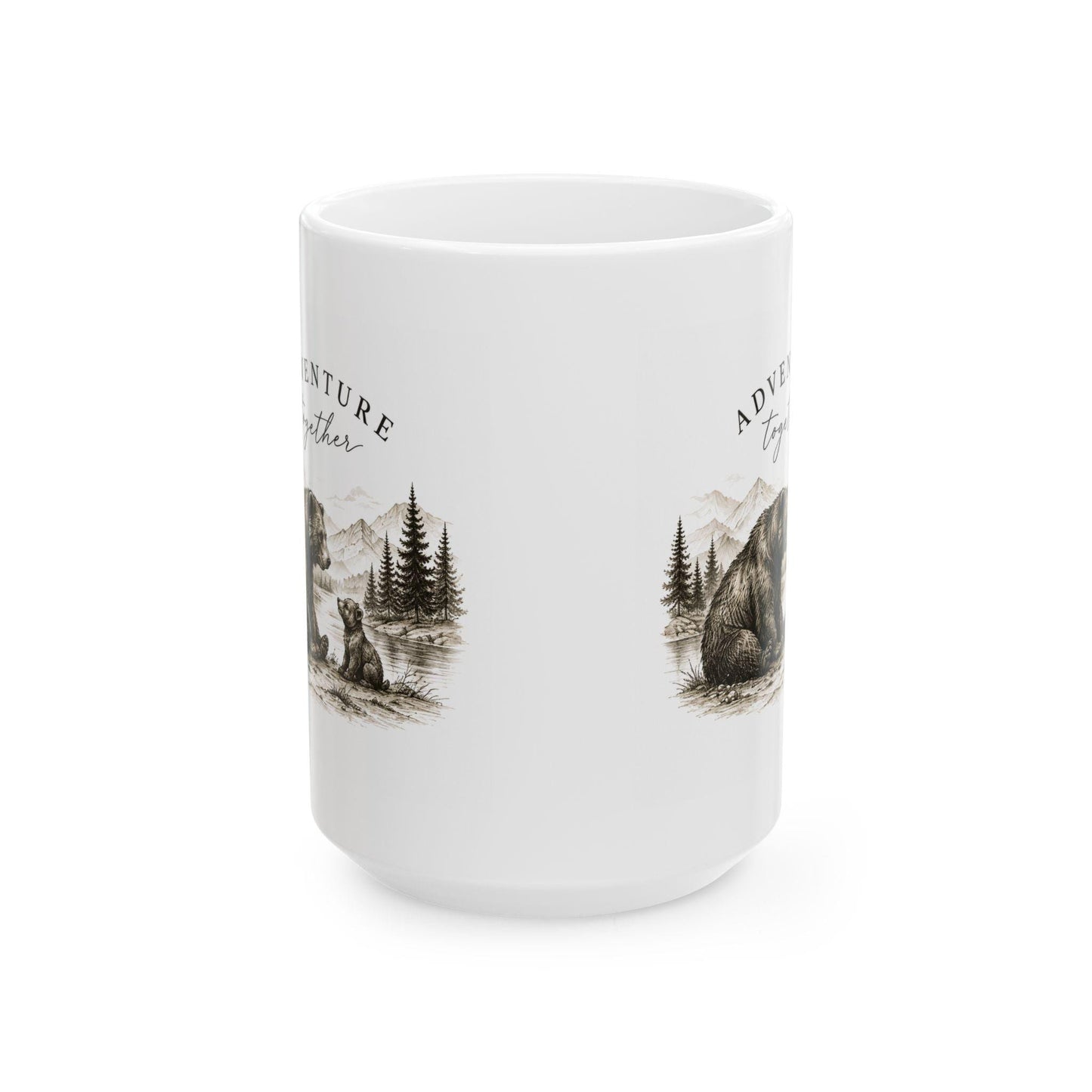 Adventure Together Bear Mug | Ceramic Coffee Cup