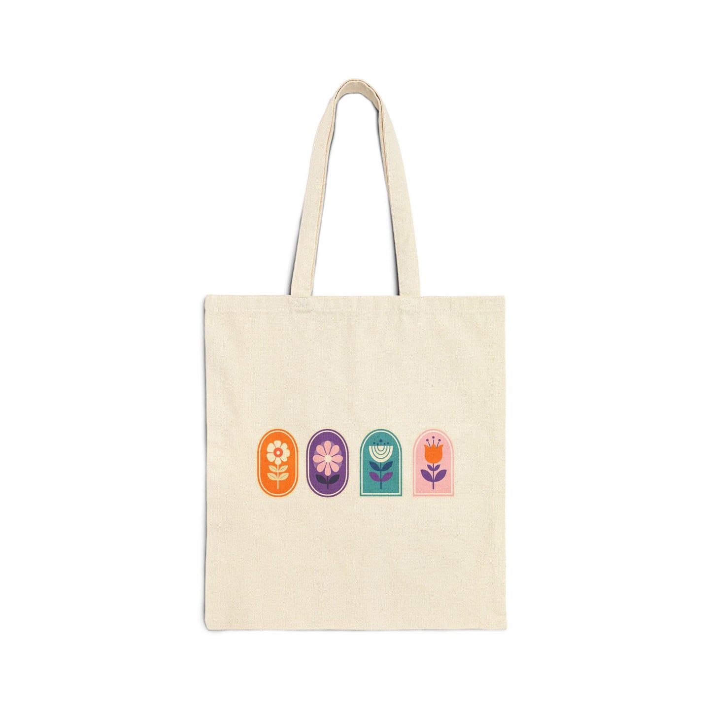 Flower Cotton Canvas Tote Bag