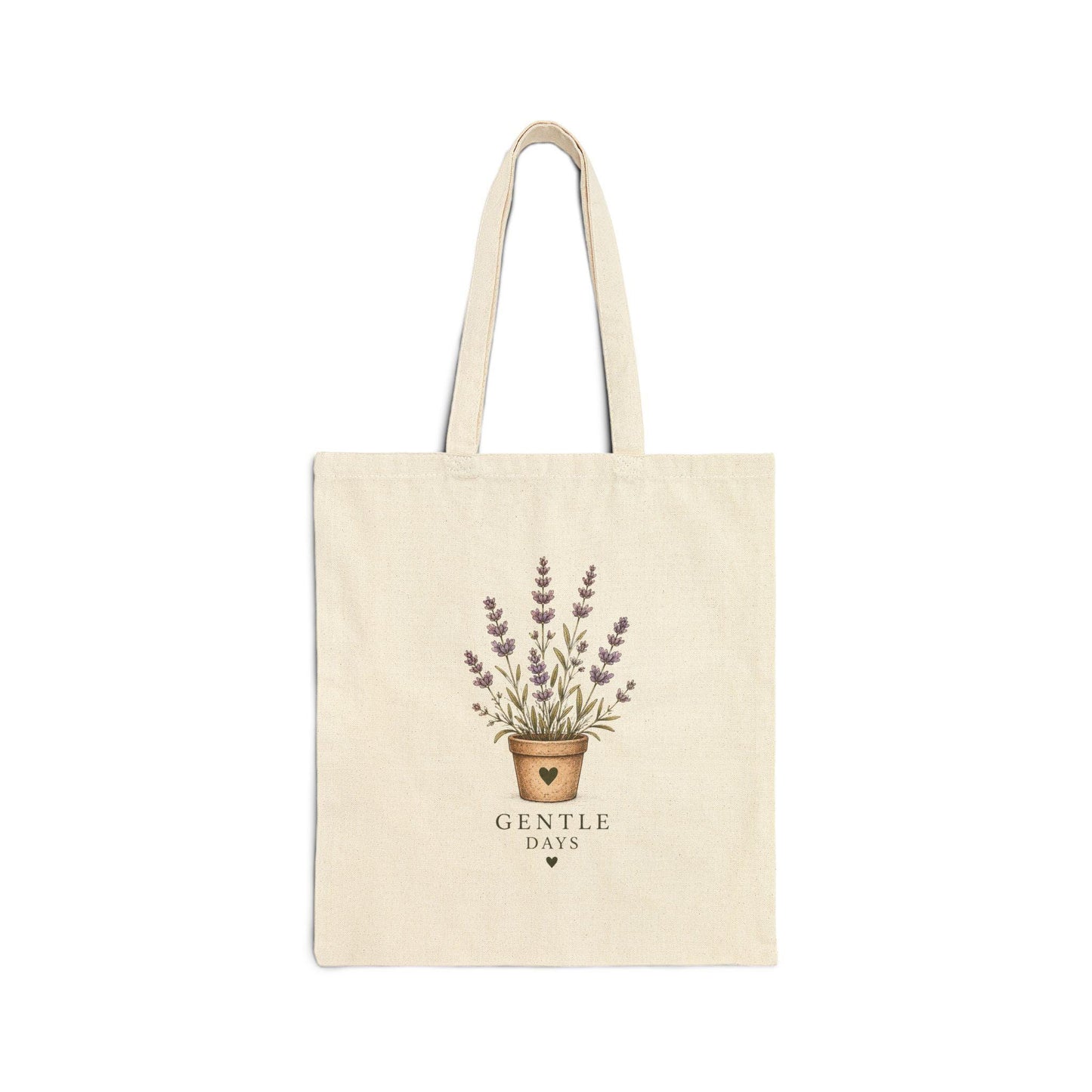 Gentle Days Cotton Canvas Tote Bag