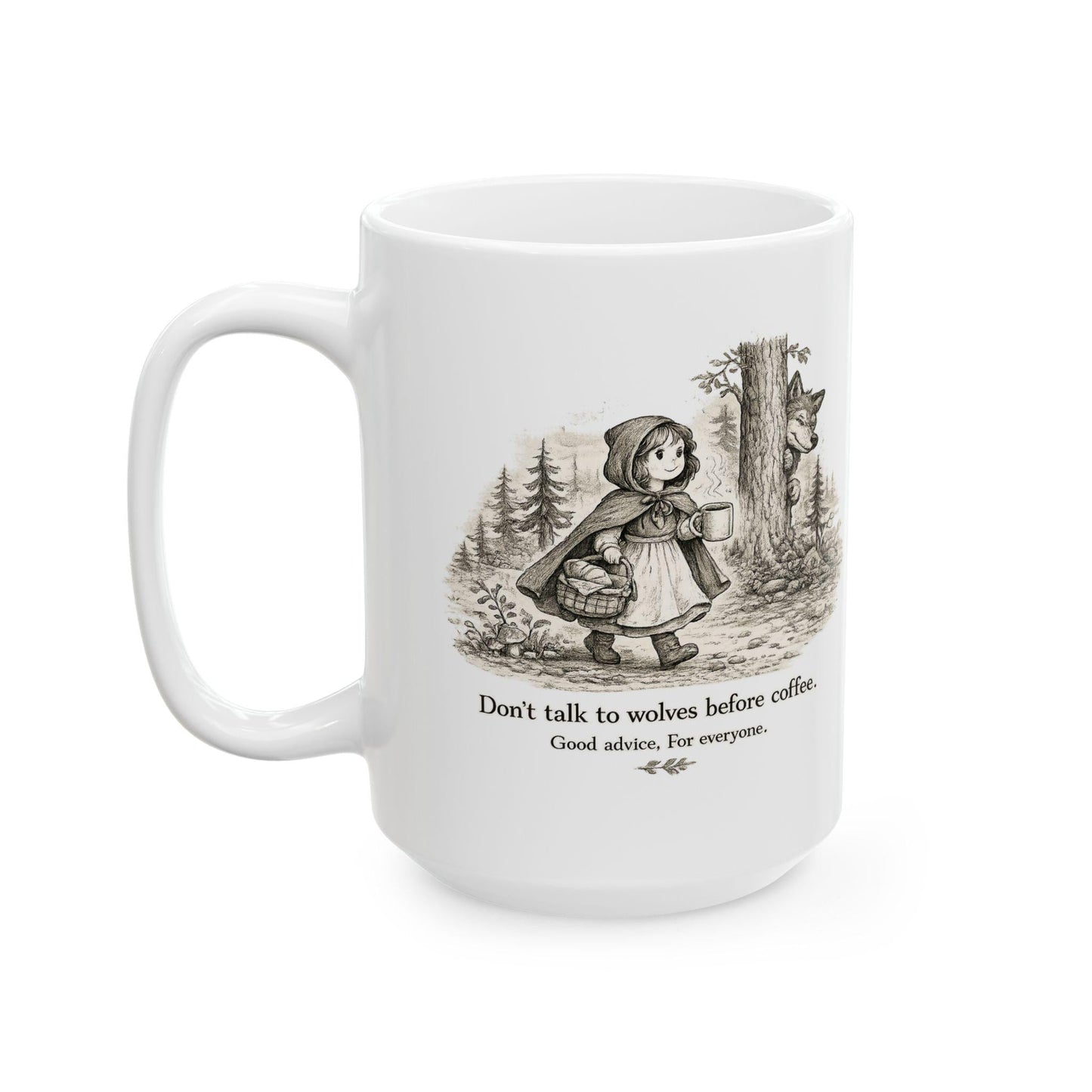 Bear in Woods with Coffee Mug | Ceramic Mug