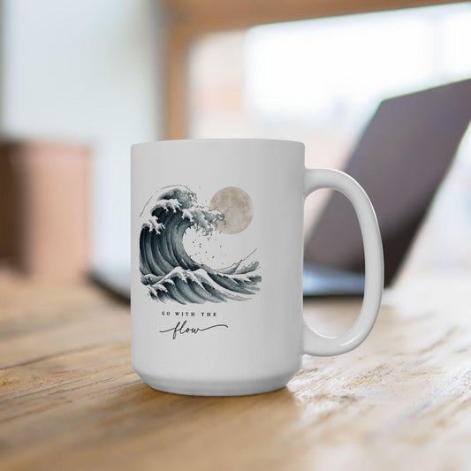The Wave Ceramic Mug, (11oz, 15oz)