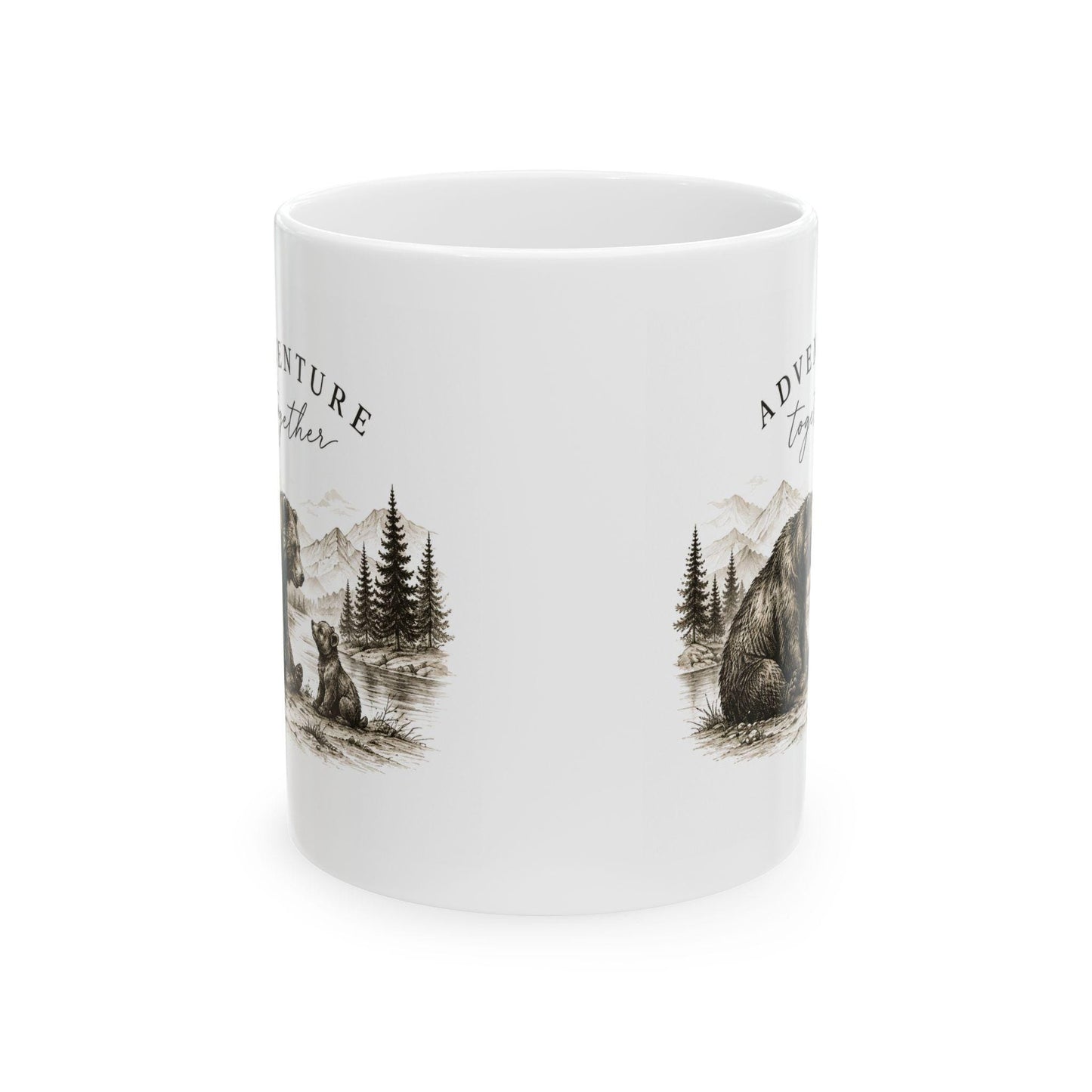 Adventure Together Bear Mug | Ceramic Coffee Cup