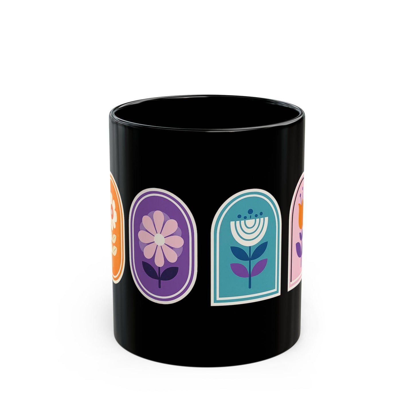 Flower Black Mug (11oz, 15oz)