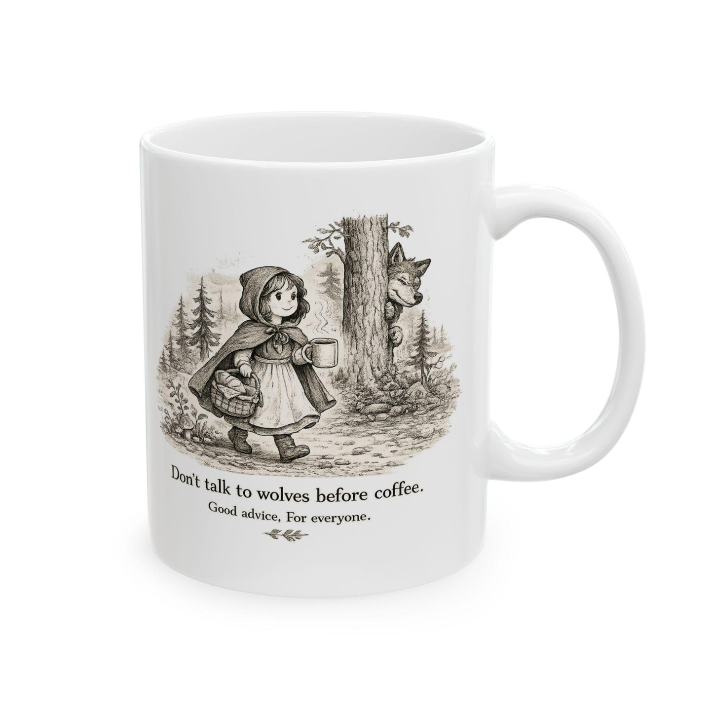 Bear in Woods with Coffee Mug | Ceramic Mug