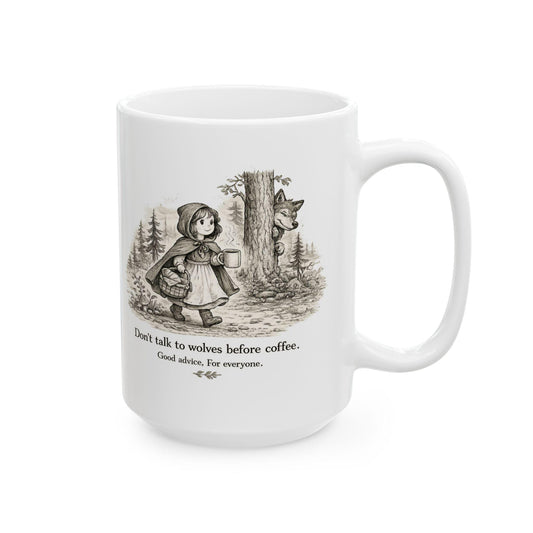 Bear in Woods with Coffee Mug | Ceramic Mug