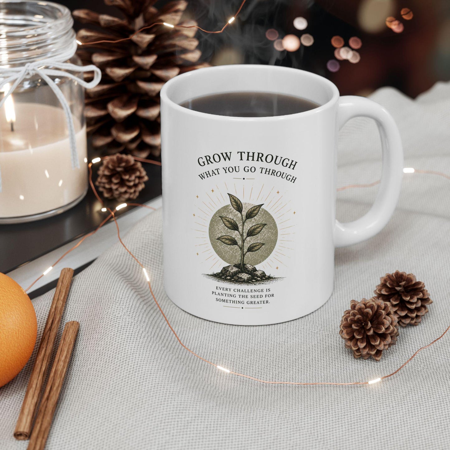 Celtic Moon Phases Mug | Celestial Mooncycle Ceramic Mug 11oz 15oz