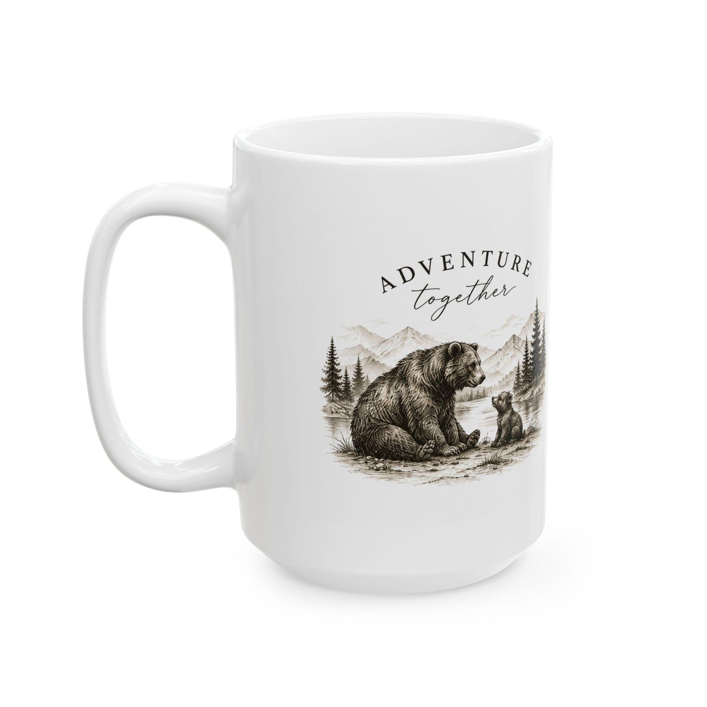 Adventure Together Bear Mug | Ceramic Coffee Cup