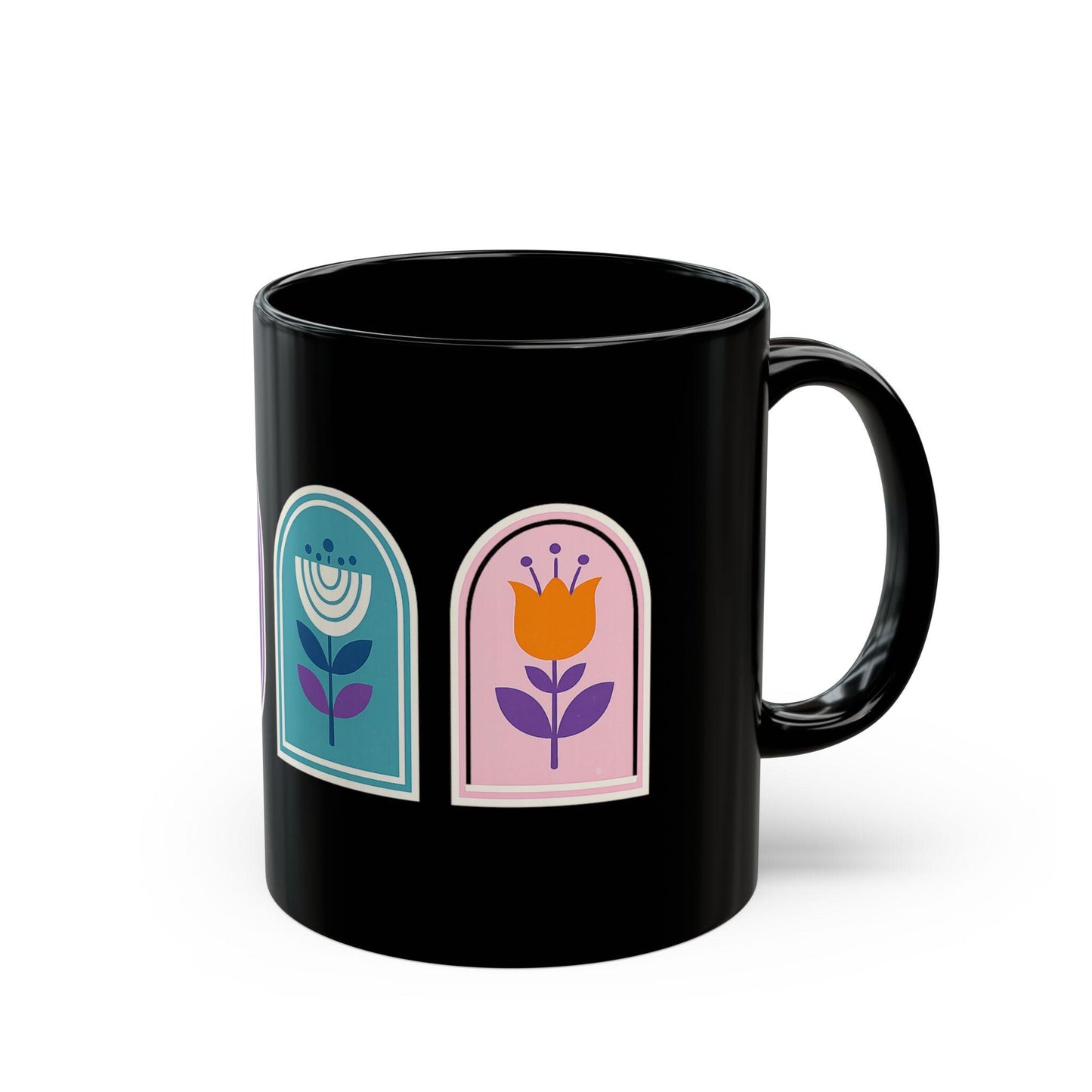Flower Black Mug (11oz, 15oz)