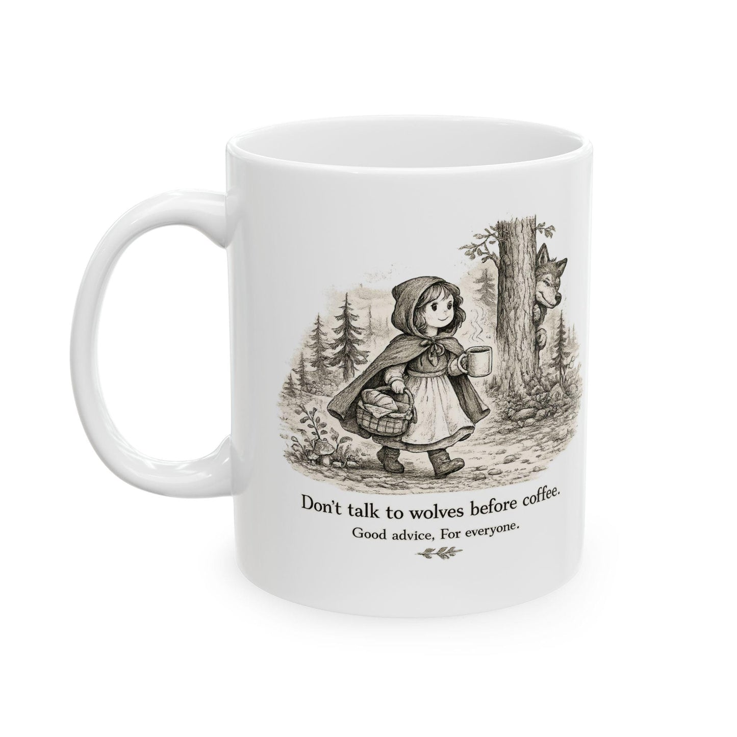 Bear in Woods with Coffee Mug | Ceramic Mug