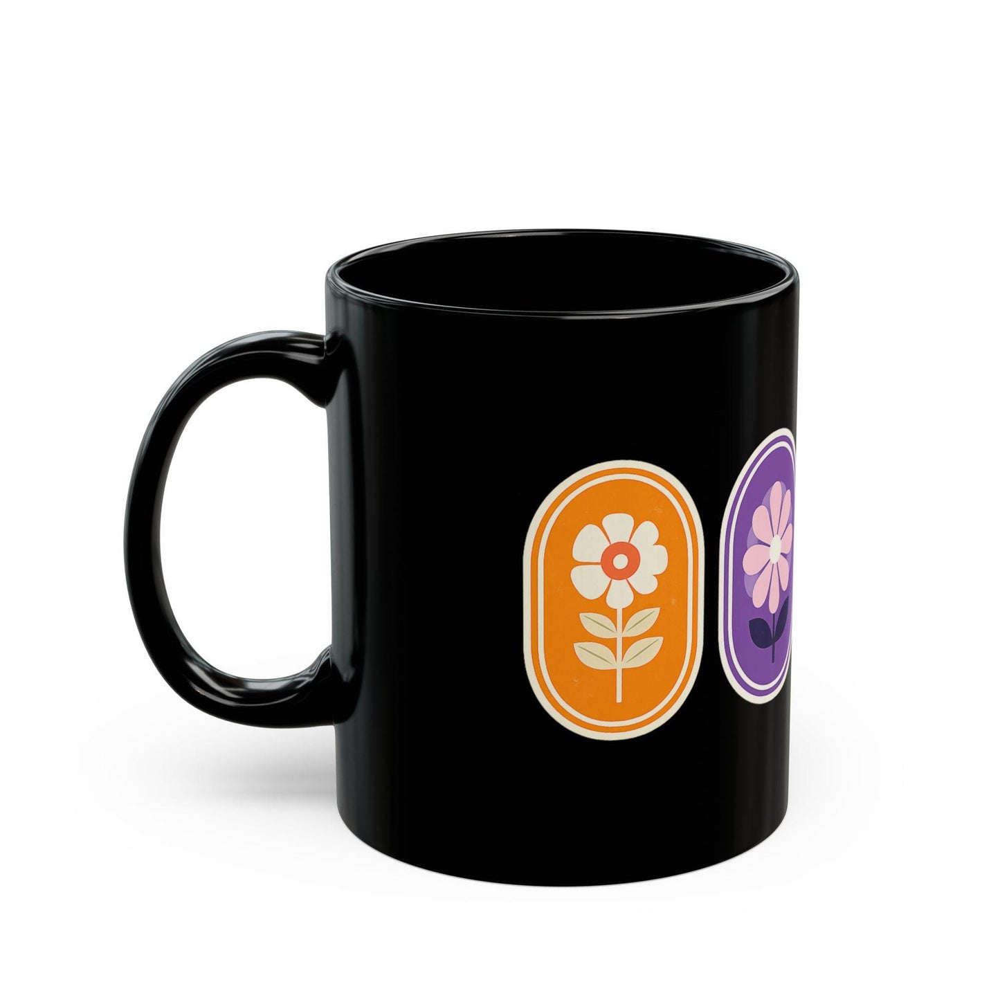 Flower Black Mug (11oz, 15oz)