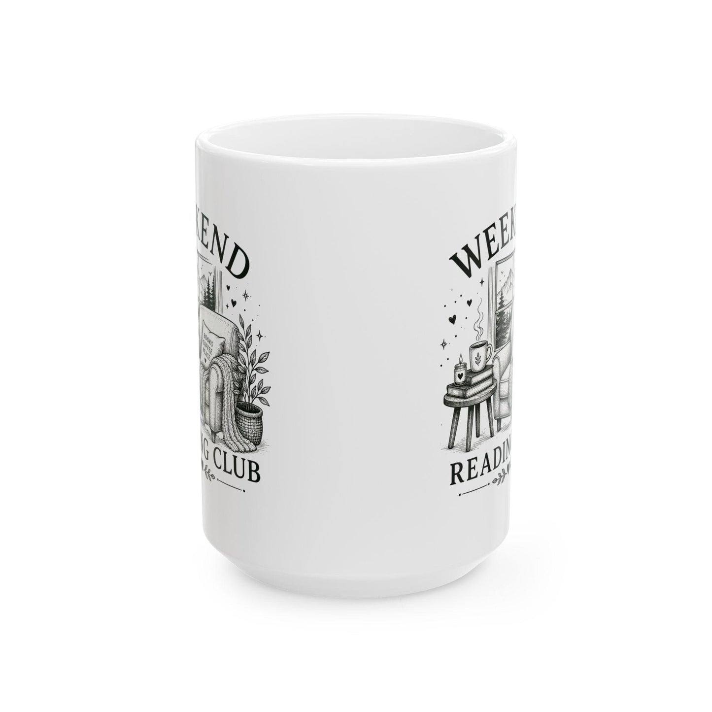 Weekend Reading Club Ceramic Mug, (11oz, 15oz)