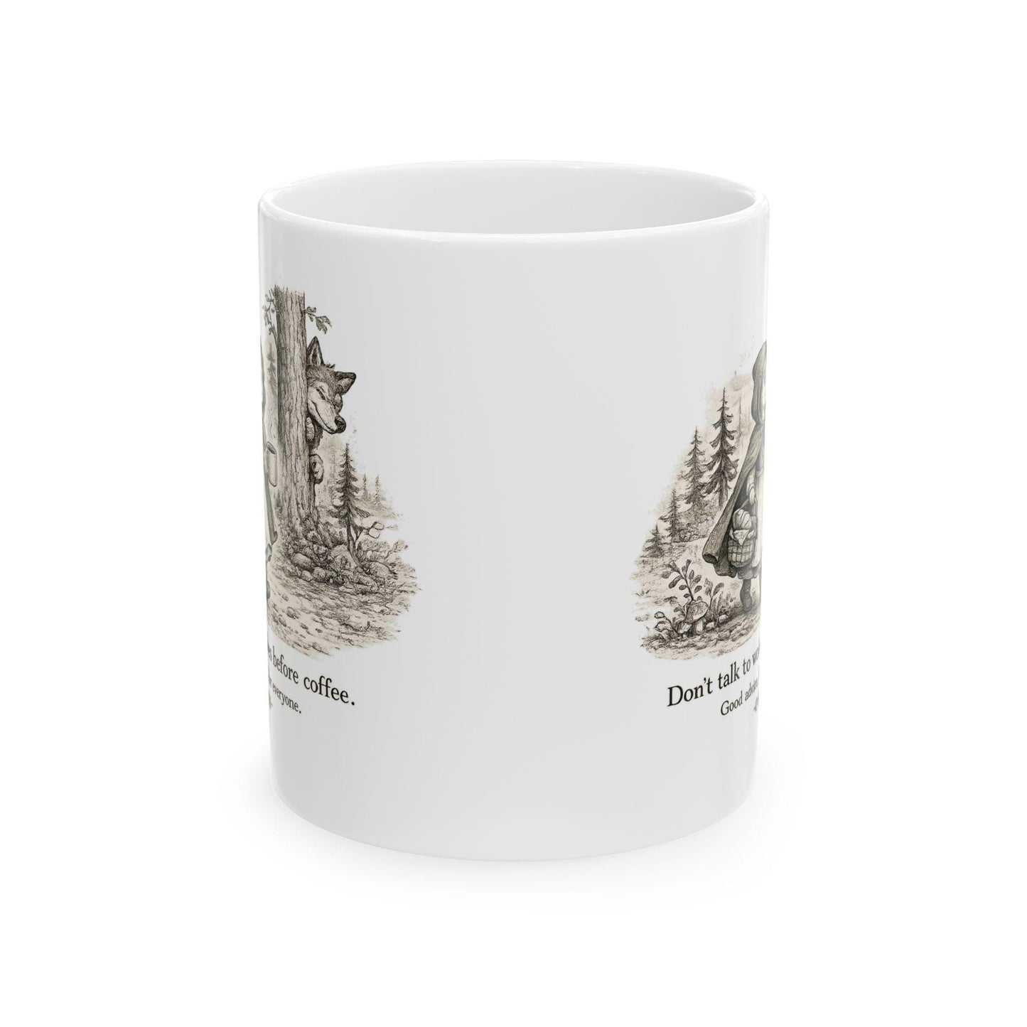 Bear in Woods with Coffee Mug | Ceramic Mug