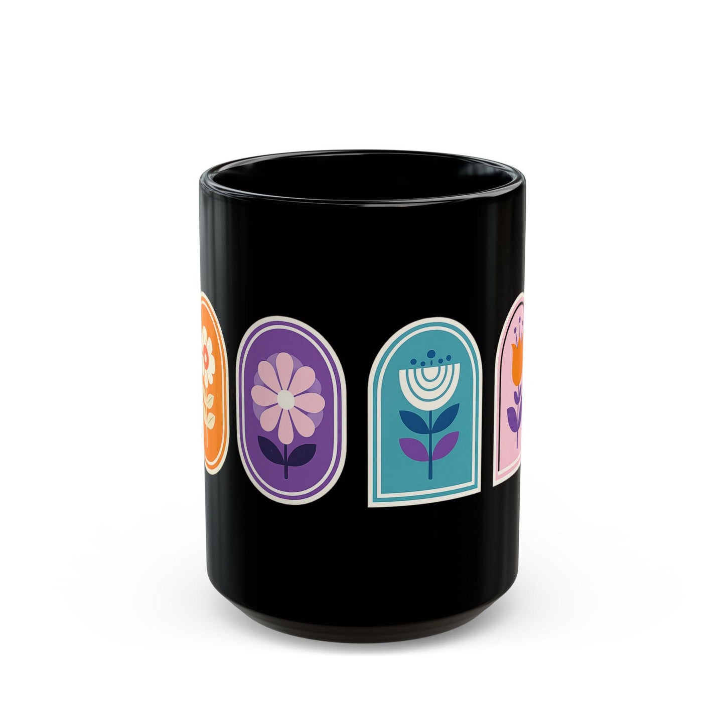 Flower Black Mug (11oz, 15oz)