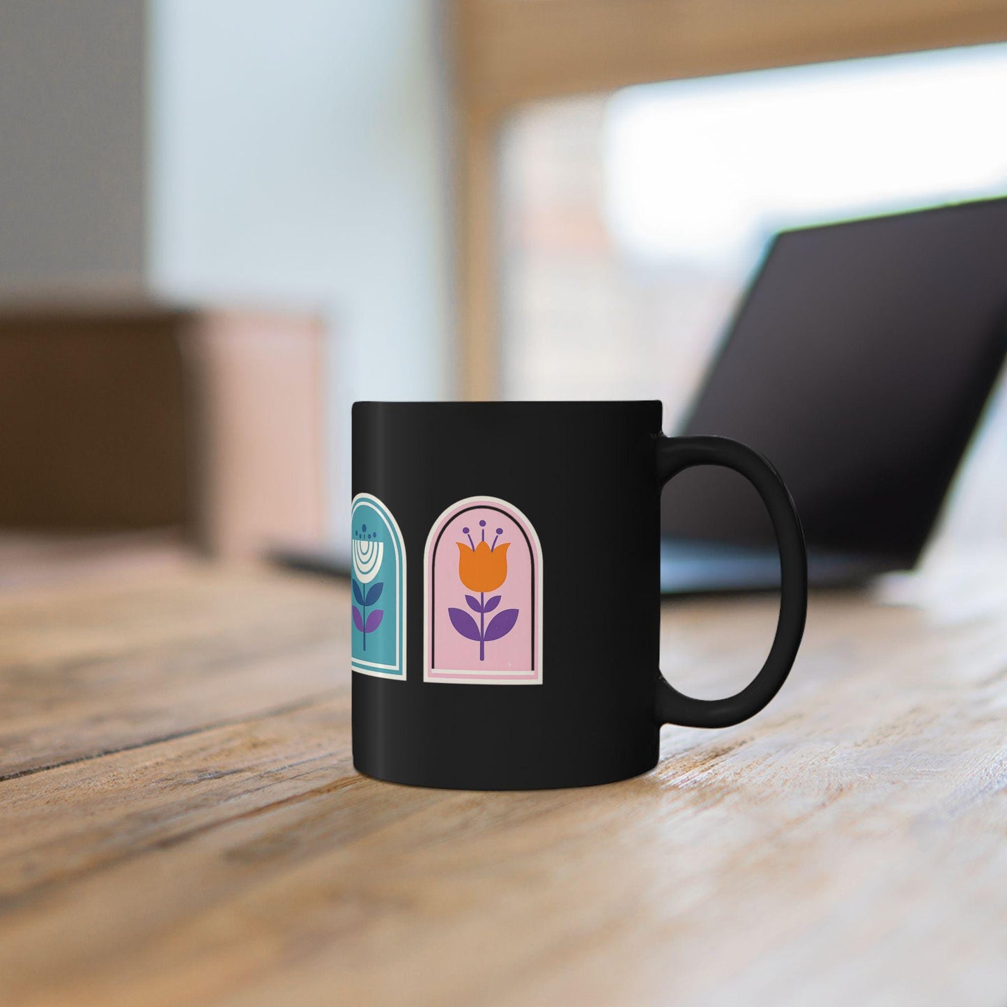 Flower Black Mug (11oz, 15oz)