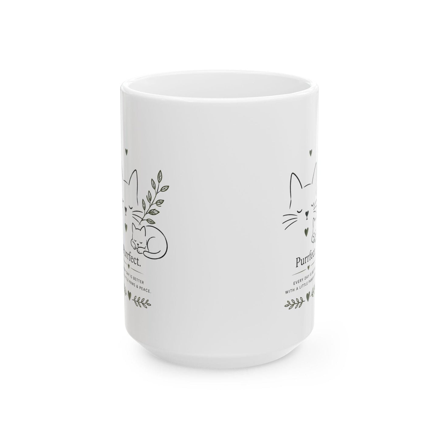 Purrfectly Blessed Cat Illustration Mug | Ceramic Mug