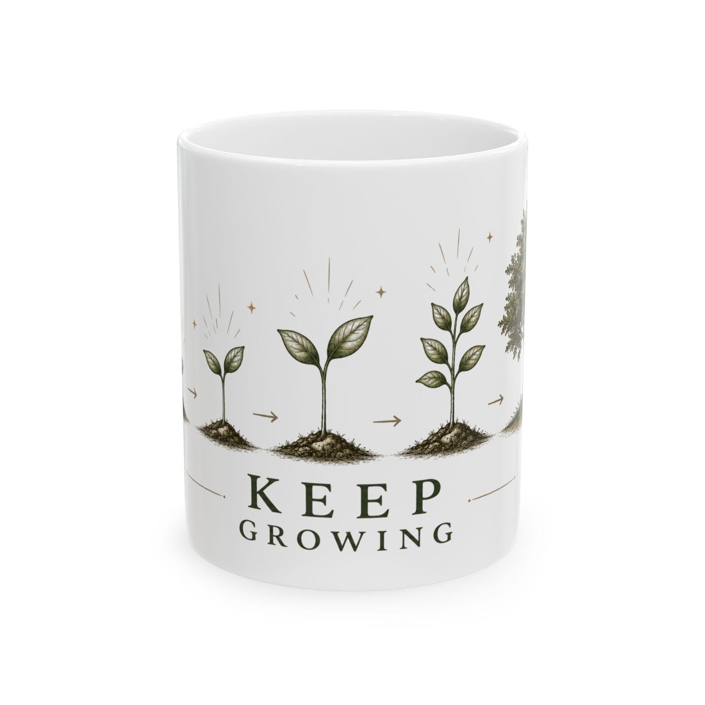 Keep Growing Ceramic Mug, (11oz, 15oz)